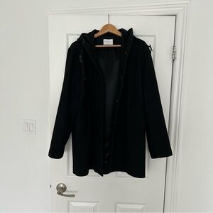 Unisex Sandro Black Hooded Coat